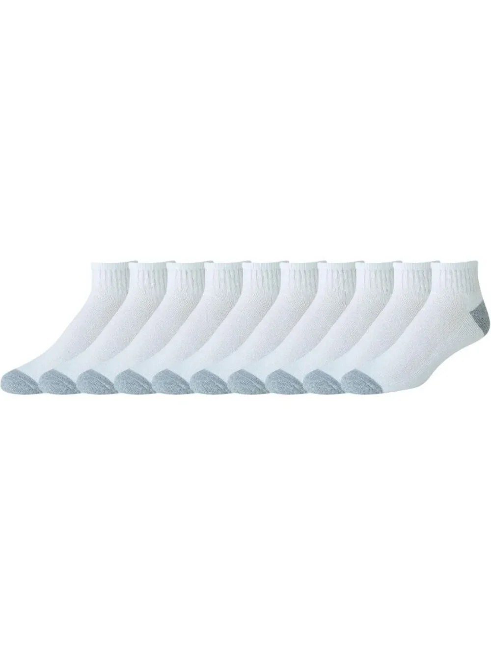 Comfortable Cotton Ankle Socks for Men, Moisture-Wicking, Cushioned, 10 Pairs